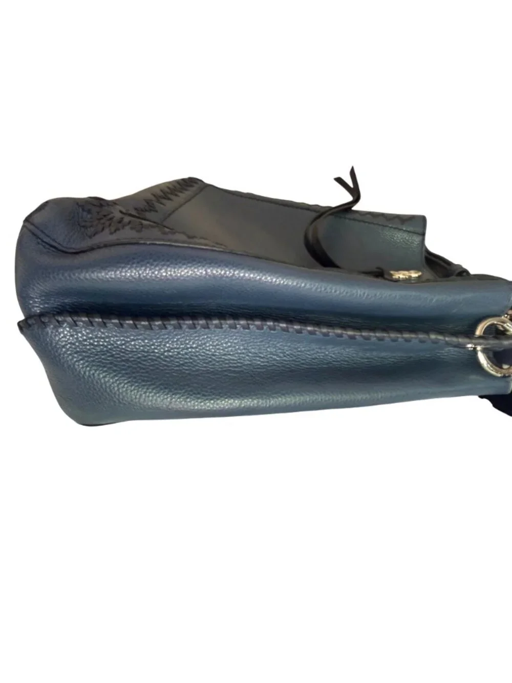 Navy Blue Brighton Georgia Convertible Hobo Bag Purse Tote